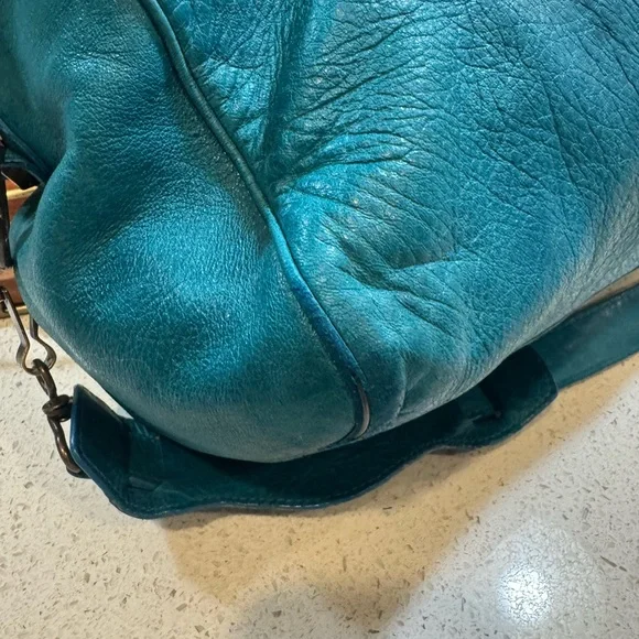 Balenciaga Twiggy Motorcycle Bag – Turquoise Chevre Leather – Authentic RARE - Picture 10 of 16